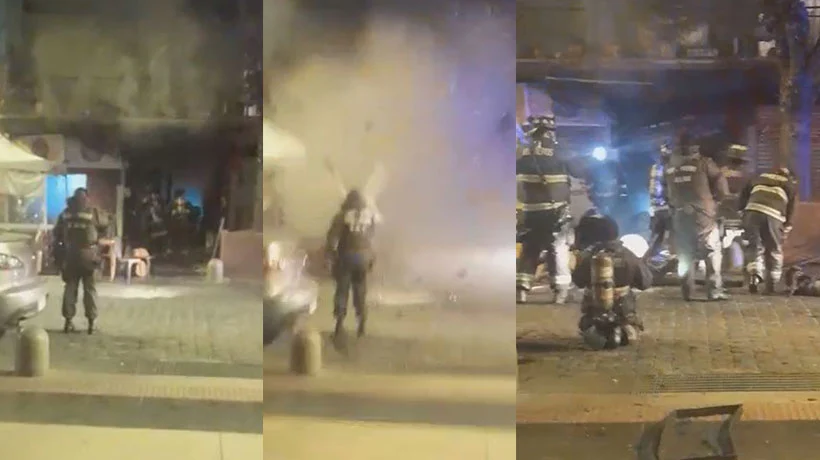 Explosión por fuga deja 7 bomberos lesionados y dos locales afectados en Viña del Mar